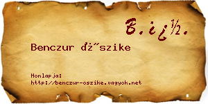 Benczur Őszike névjegykártya